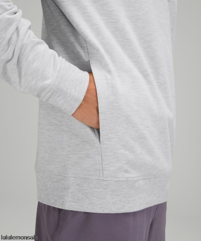 Lululemon Verkauf DELULU631 | Lululemon Deutschland Hellgrauer City-Sweat-Pullover-Hoodie Aus French Terry